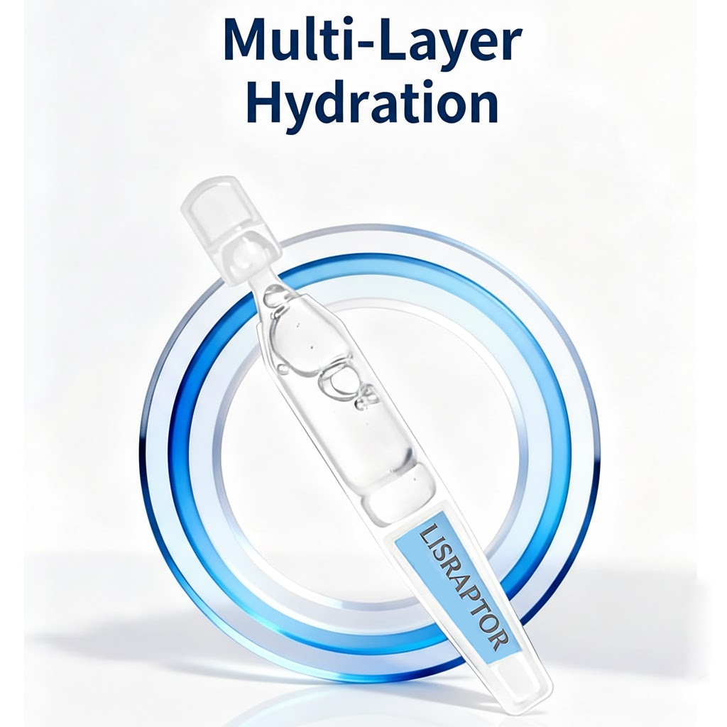 LISRAPTOR® Hyaluronic Acid Serum 3% with Multi-Layer Hydration, Single-Use Vials 30PCS