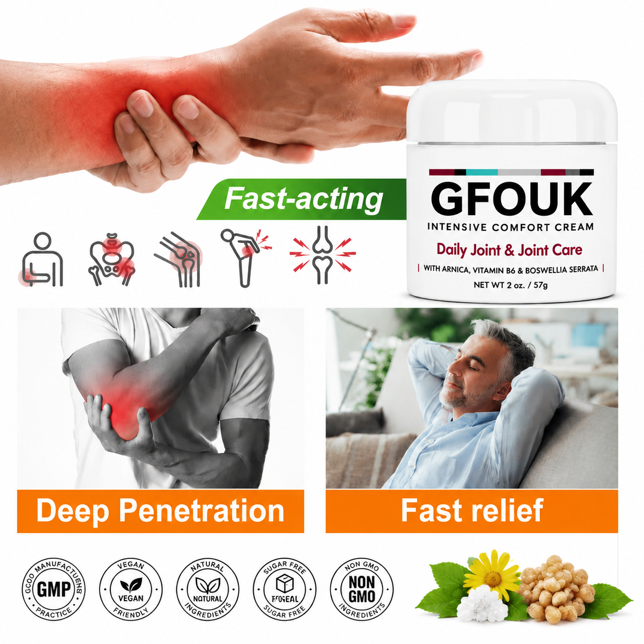 GFOUK®  🧑‍⚕️✅Pain-ReIief Bone HeaIing Cream US (SpeciaIIy or older adults)
