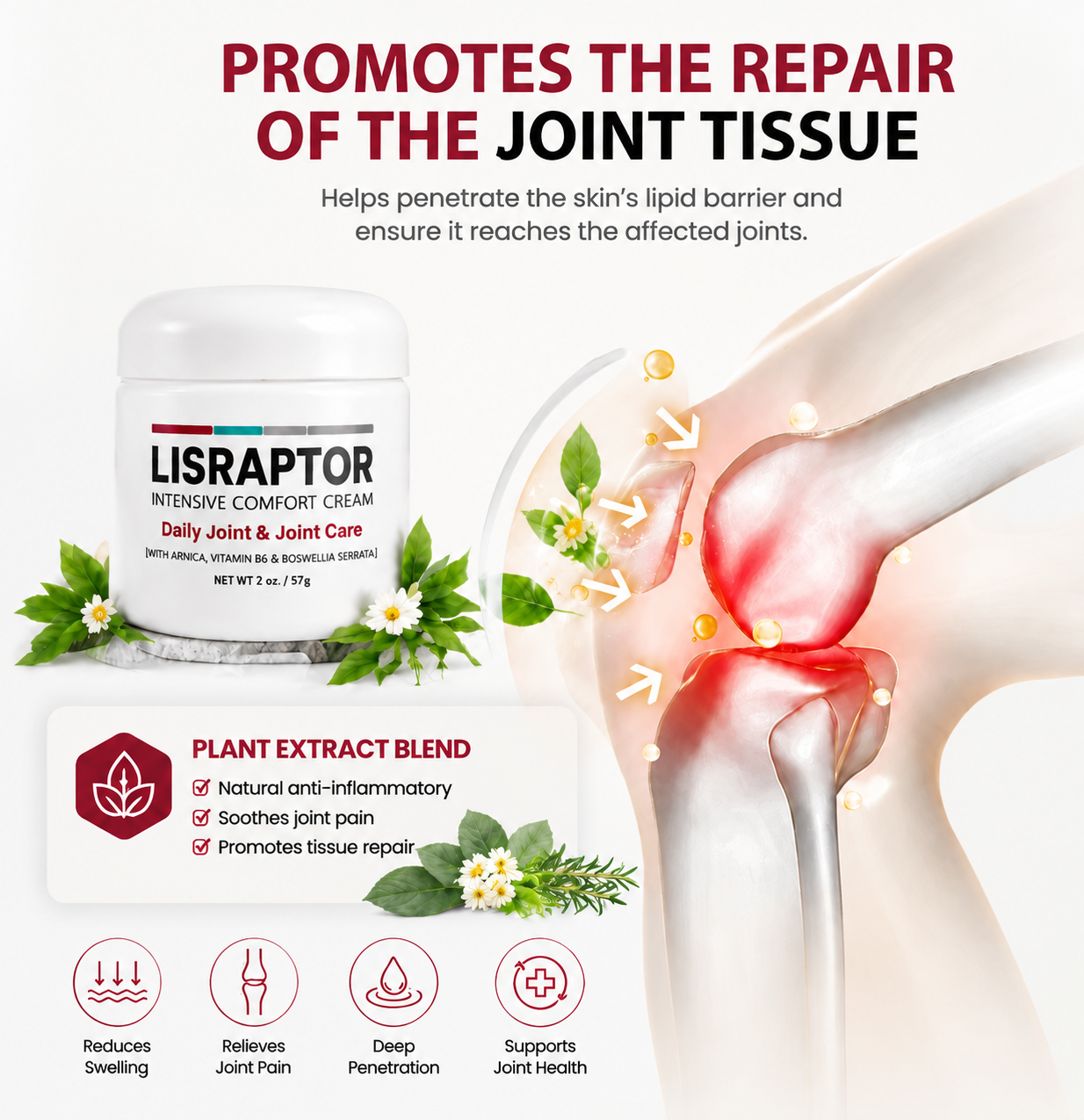 LISRAPTOR®  🧑‍⚕️✅Pain-ReIief Bone HeaIing Cream US (SpeciaIIy or older adults)