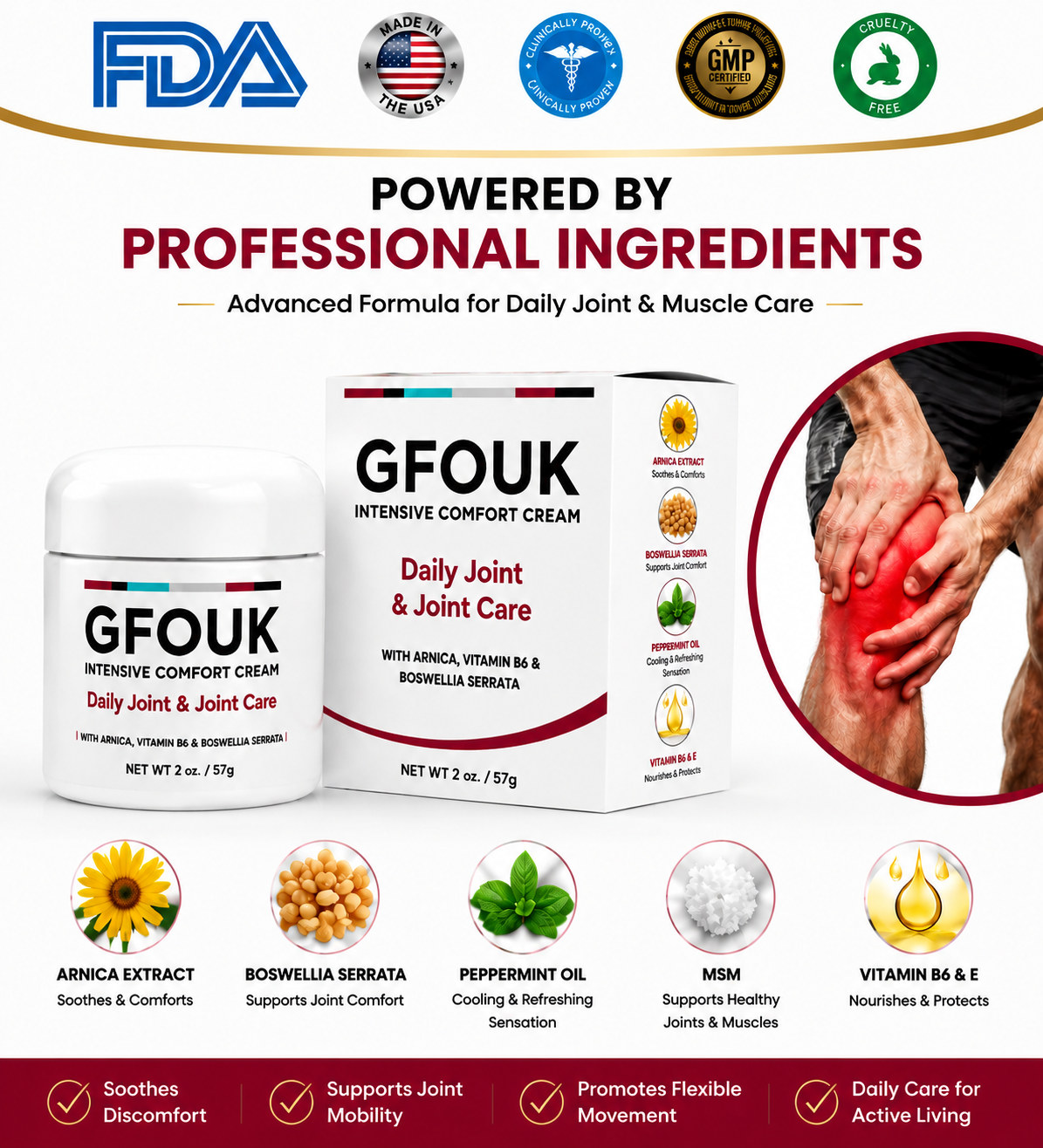 GFOUK®  🧑‍⚕️✅Pain-ReIief Bone HeaIing Cream US (For older adults)