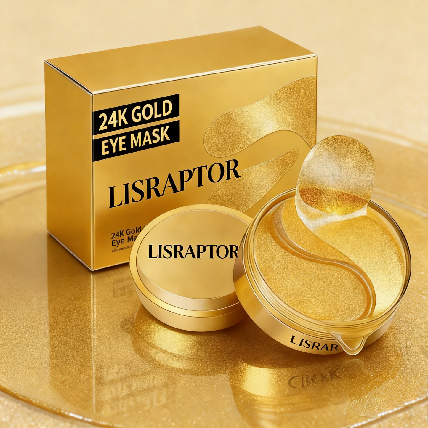 LISRAPTOR® 24K Gold Eye Mask – 60 Pack