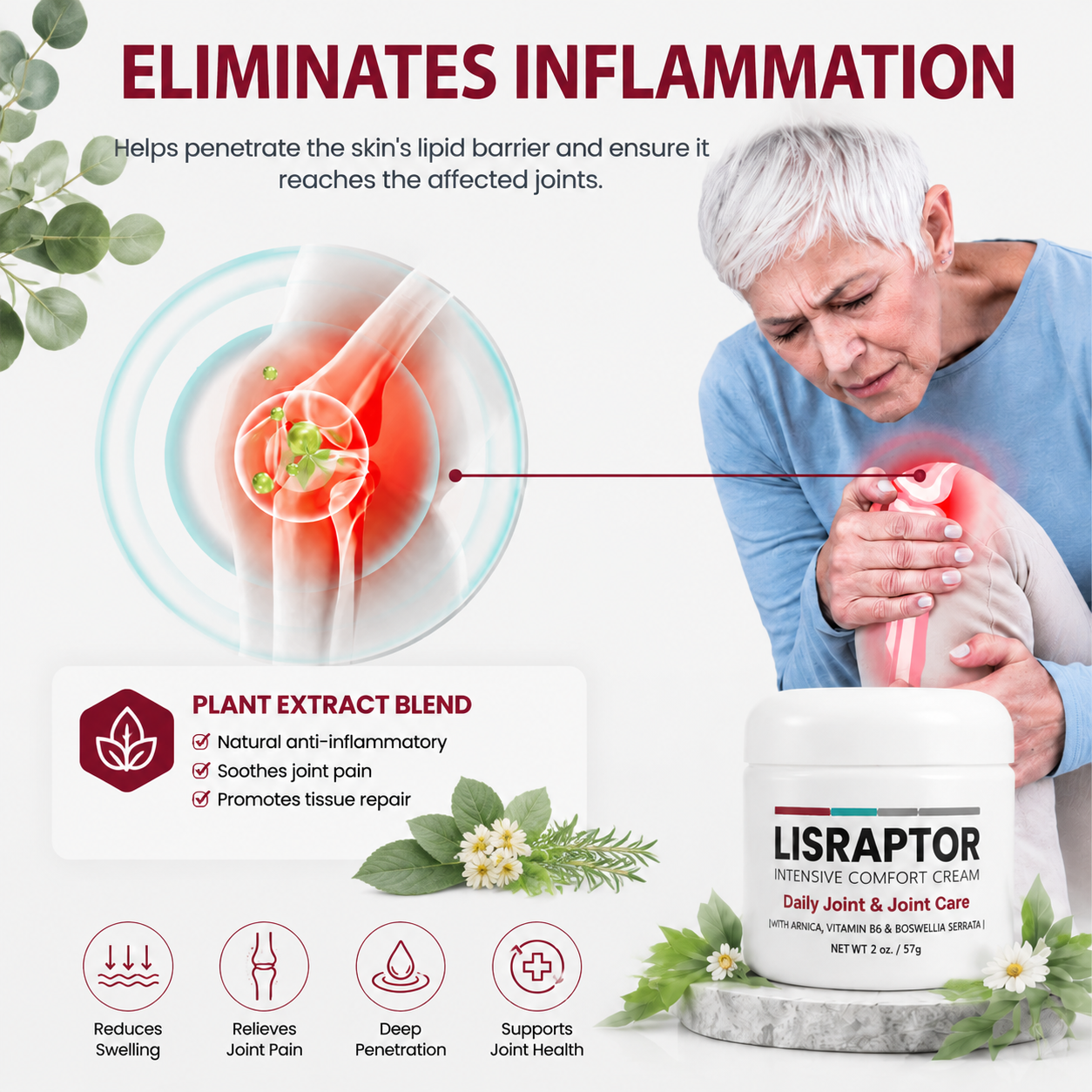 LISRAPTOR®  🧑‍⚕️✅Pain-ReIief Bone HeaIing Cream US (SpeciaIIy or older adults)