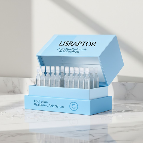 LISRAPTOR® Hyaluronic Acid Serum 3% with Multi-Layer Hydration, Single-Use Vials 30PCS